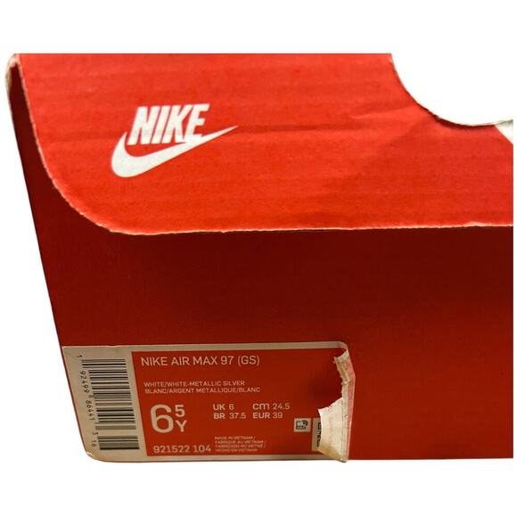 Nike Air Max 97 Triple White Sneakers W/ Box - Picture 6 of 7